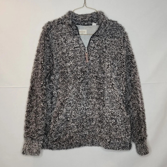 Weatherproof Tops - Original Weatherproof Vintage Gray Sherpa Pullover Size Small Soft